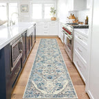 HEBE Hallway Runner Rug 2'x8', Washable Non Slip Kitchen Rug Runner | Soft Boho - Image 8