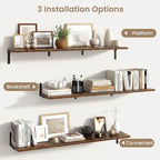 Fun Memories Deep Floating Shelves, 48W x 8D Floating Shelves Set of 2 - Image 5