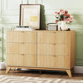 VINGLI Fluted Dresser for Bedroom, 6 Drawer Dresser by VINGLI