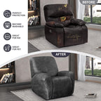 ANARACHON Leather Look Recliner Chair Covers, 4-Pieces Stretch Recliner Cover - Image 6