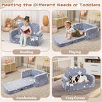 Foryoomi Extra Wide Kids Couch, 2-in-1 Soft Couch - Image 5