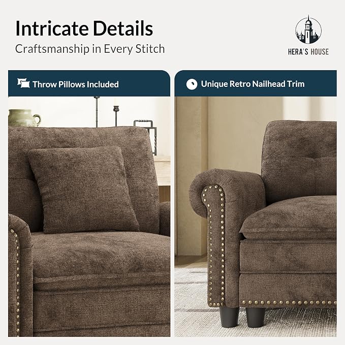 HERA'S HOUSE 3 Pieces Modular Sectional Sofa Sets, Oversized Couch Set - Image 8