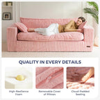 MAXYOYO 76" Bean Bag Sofa Couch, Loveseat Boneless Couch in a Box, Upholstered - Image 5
