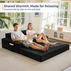 MAXYOYO Loveseat Sofa Bed, 4 in 1 Convertible Boneless Couch Folding Recliner - Image 3