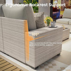 olimix 8 Piece Outdoor Patio Furniture Set, Outdoor Sectional Furniture - Image 7