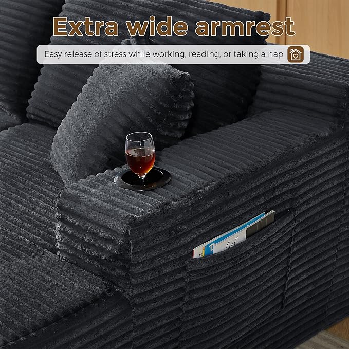 133" Oversized Cloud Boneless Sofa Couch - Image 4