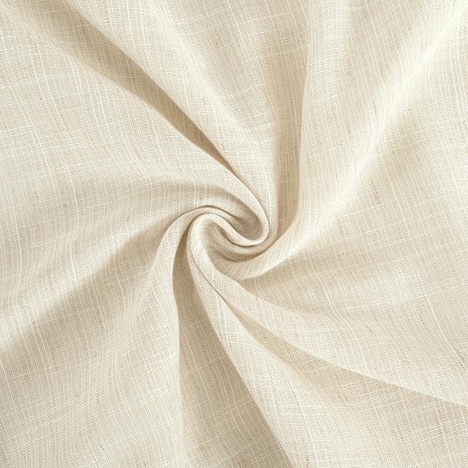 BGment Beige Linen Curtains 48 Inch Length - Image 7