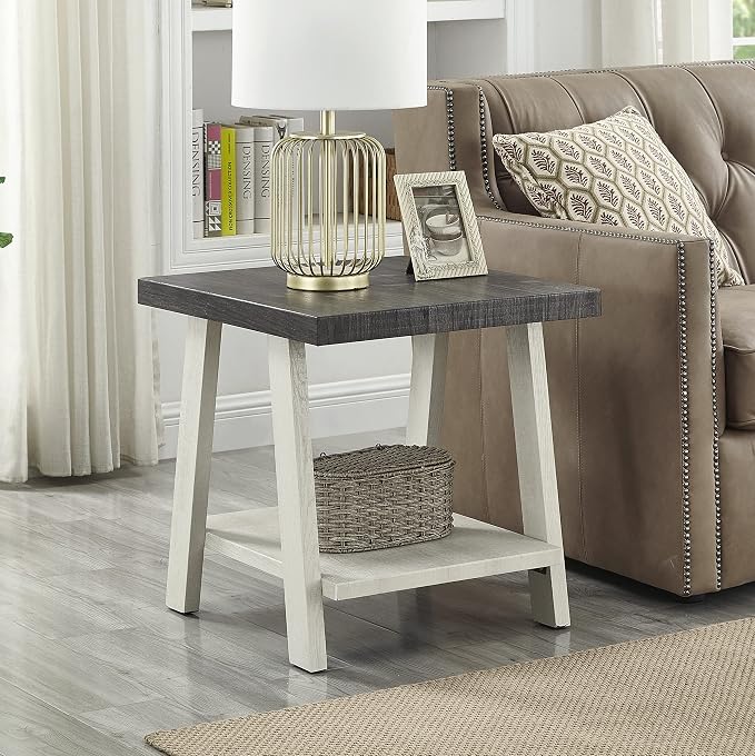 Roundhill Furniture Athens Contemporary 3-Piece Wood Shelf Coffee Table Set - Image 4