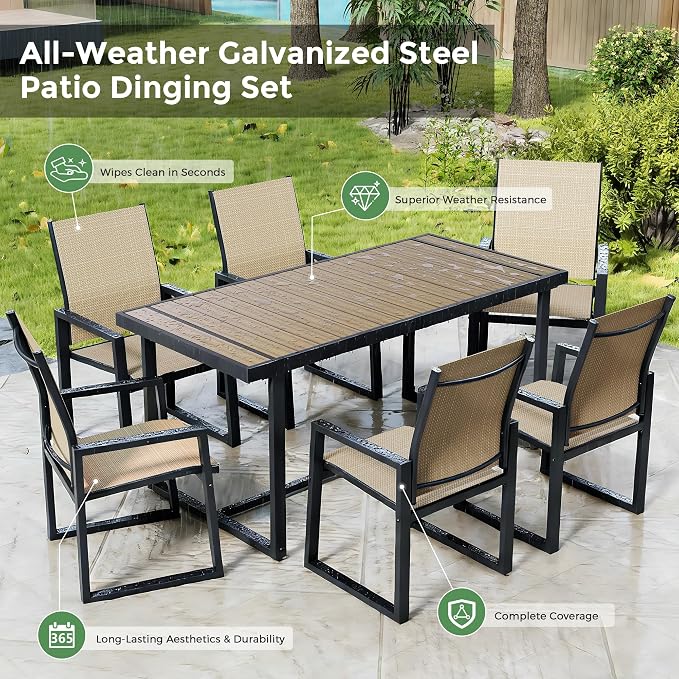 Jocoevol 7 Piece Patio Dining Set - Image 6