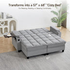 70.9" Chaise Lounge Chair Indoor, Oversized Boucle Upholstered Sofa Bed - Image 4