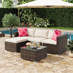 GAOMON 5-Piece All-Weather Patio Furniture Set, Convertible Outdoor Sectional - Image 3