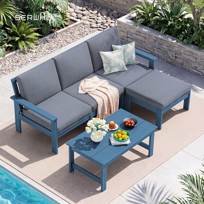 SERWALL Outdoor Ottoman with Cushions - Image 6