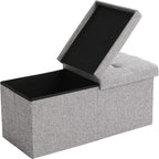 Storage Ottoman Bench Foldable Seat Footrest End of Bed Ottoman - Image 8