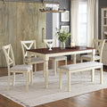 AMERLIFE 6-Piece Farmhouse Dining Table Set by AMERLIFE