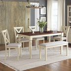 AMERLIFE 6-Piece Farmhouse Dining Table Set by AMERLIFE