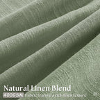 Sage Green Linen Curtains Pinch Pleated 84 Inches Long 2 Panels Set 40x84 | - Image 3