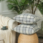 Stellhome Pack of 2 Lumbar Linen Buffalo Check Throw Pillow Covers Farmhouse - Image 2