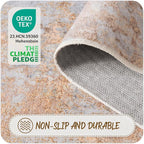 Beige Gold Round Area Rugs 4ft Washable Circle Rug - Image 8