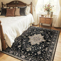 RELEANY Washable Area Rug, Water Repellent, Pet Friendly, Vintage Floral Boho by RELEANY