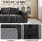 119" Boneless U-Shaped Sofa Couch - Image 3