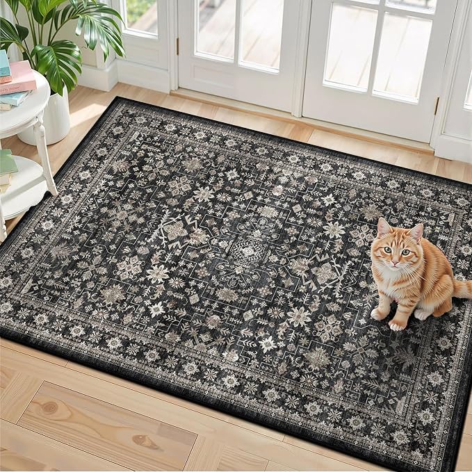 Grey Entry Door Mat 2x3 for Kitchen Bathroom | Non Slip;Machine Washable; - Image 2
