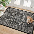 Grey Entry Door Mat 2x3 for Kitchen Bathroom | Non Slip;Machine Washable; - Image 2
