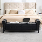 67" Storage Bench for Bedroom, End of King Size Benches - Image 4