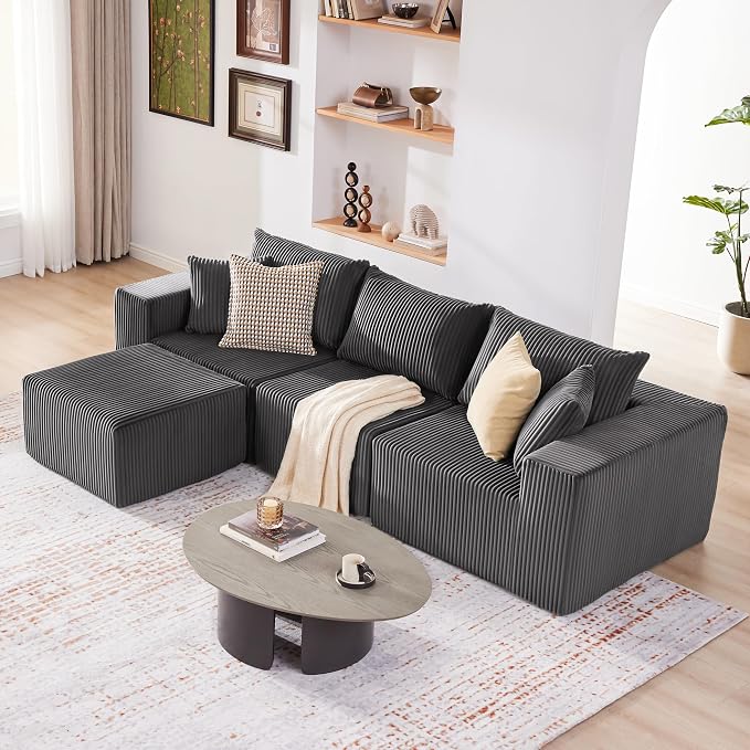 Weture 107.4" Cloud Couch Sectional, Modular Sofa - Image 4