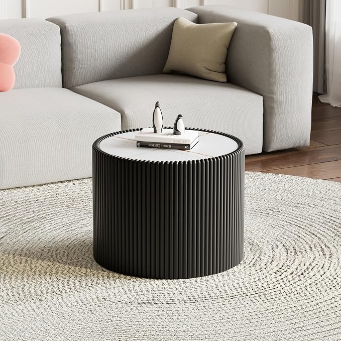 Modern Nesting Coffee Table Set of 2, Creative Moon Coffee and End Table Set - Image 5