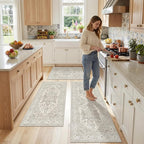 Madane Washable Kitchen Rug Set of 3 Small Area Rugs Non-Slip - Image 3
