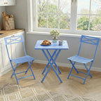 GarveeLife 3 Piece Outdoor Bistro Set, All Metal Patio Table and Chairs Set - Image 4