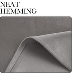 NICETOWN Chrome Gray Bedroom Curtains 63 inch Length 2 Panels, Grommet Window - Image 7