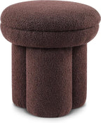 Furniture of America Rami Modern 17.5-inch Mushroom-Shape Upholstered Ottoman - Image 4