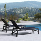 PURPLE LEAF Outdoor Patio Chaise Lounge Set 4 Pieces Pool Lounge Sunbathing - Image 7