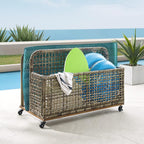 Crosley Furniture Ridley Wicker Outdoor Storage Pool Caddy - Image 7