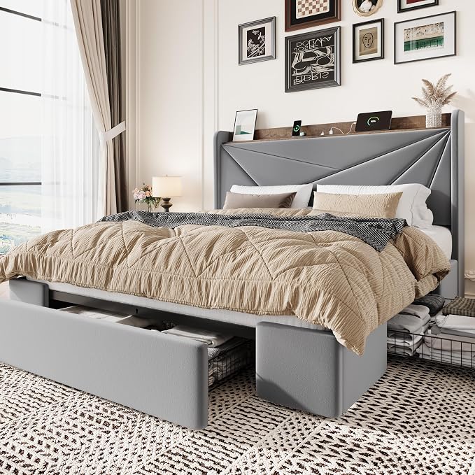 SHA CERLIN Queen Bed Frame by SHACERLIN