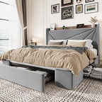 SHA CERLIN Queen Bed Frame by SHACERLIN