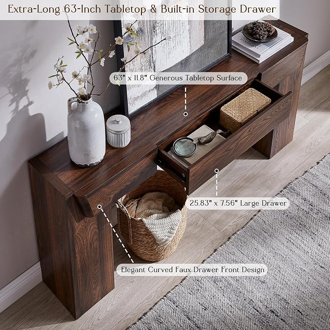 JXQTLINGMU 63" Console Table - Image 3