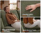 CHIC HOUSE Module for Modular Oversized Couch, Corduroy Customizable Chaise - Image 7