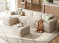 LINSY HOME Modular Sectional Sofa, Corduroy Sectional Cloud Couches by LINSYHOME