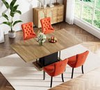 Henf 63"-79" Dining Table Set for 4, 5 Pieces Extendable Dining Table and 4 - Image 2