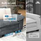 SUNSHINE VALLEY Oversized Loveseat Couch and Chair Set, Modern Modular Cloud - Image 6