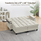 70.9" Chaise Lounge Chair Indoor, Oversized Boucle Upholstered Sofa Bed - Image 6