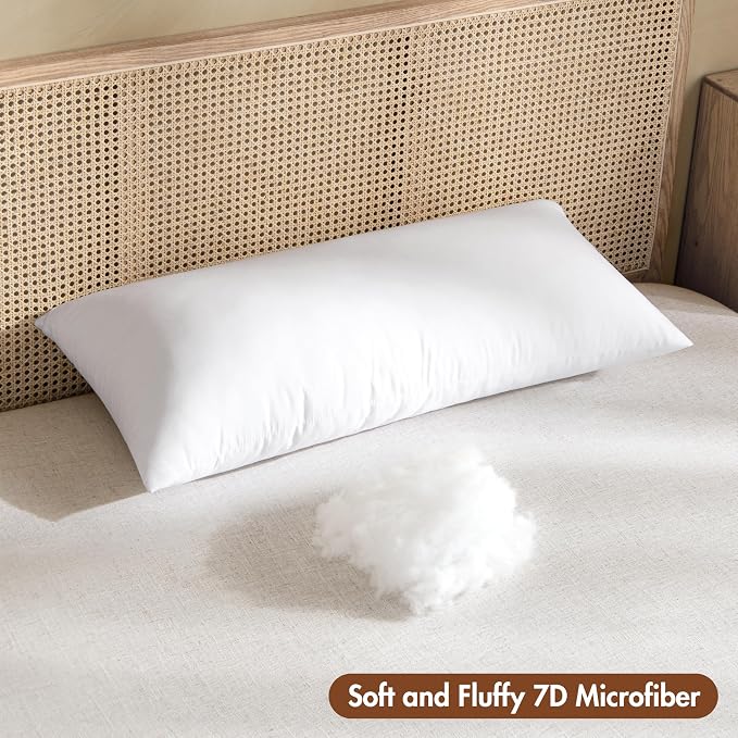 MIULEE 14x36 Throw Pillow Insert, Virgin Microfiber Pillow - Image 3