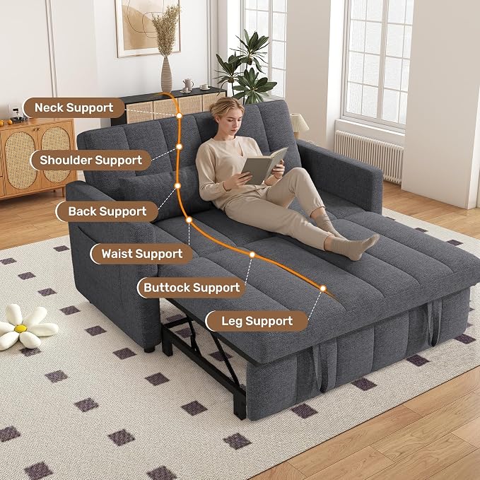 Nebuaegis Sleeper Sofa Bed, 3-in-1 Convertible Pull Out Couch - Image 3