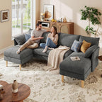 WorthFurni Sectional Couches for Living Room, U Shaped Modular Sectional Sofa - Image 7