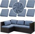 8PCS Patio Cushion Covers.Patio Furniture Couch SeatSlipcovers | Washable by SUKAIKEQA