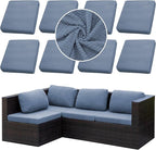 8PCS Patio Cushion Covers.Patio Furniture Couch SeatSlipcovers | Washable by SUKAIKEQA