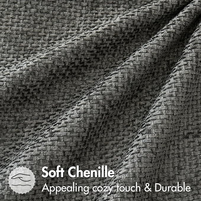 MIULEE Decorative Couch Throw Pillow Covers 16x16 Inch Dark Gray 2 Pack | - Image 6