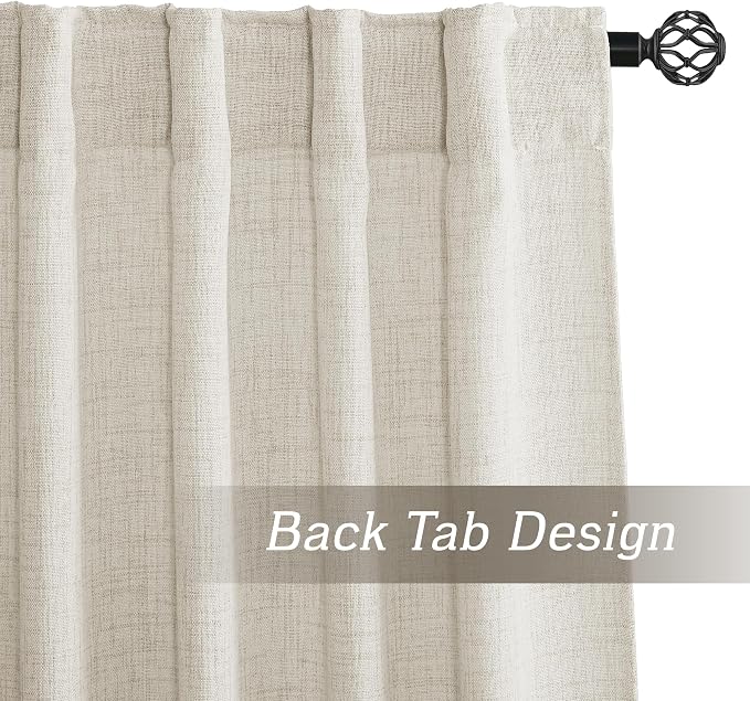 RYB HOME Sheer Curtains 108 inches, Extra Long Floor to Ceiling Curtains | - Image 3